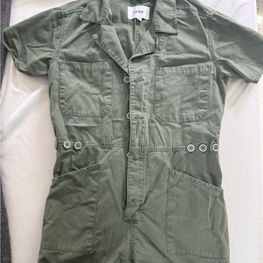 Pistola Sage Green Utility Jumpsuit